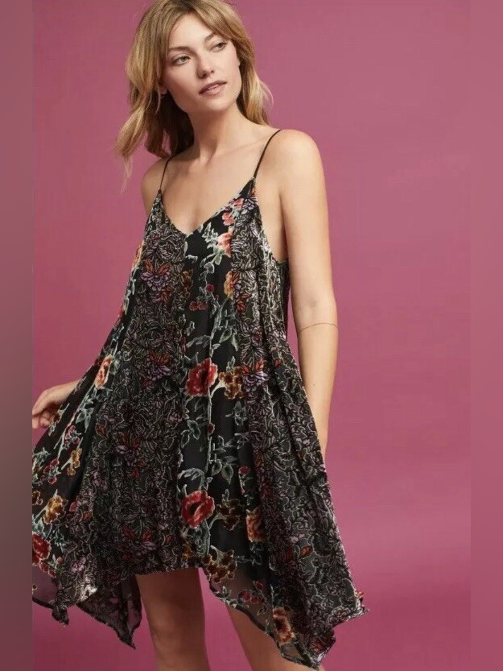 Anthropologie Eri + Ali Velvet Swing Dress